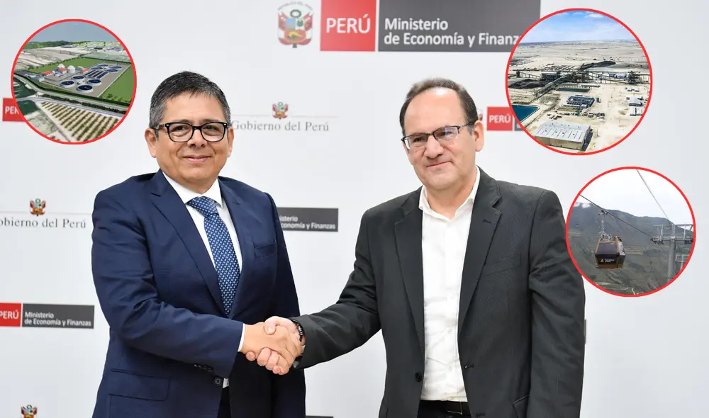 Luis del Carpio, director ejecutivo de ProInversión, y José Salardi, ministro de Economía. Foto: Difusión Luis del Carpio, director ejecutivo de ProInversión, y José Salardi, ministro de Economía. Foto: Difusión