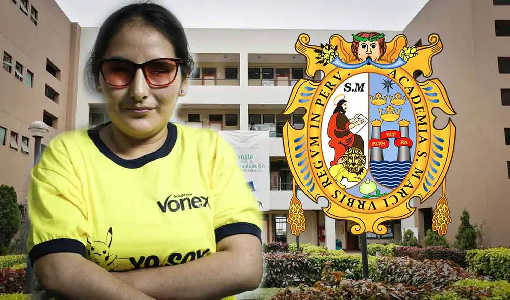 Norma Flores Segura, una joven con discapacidad visual, consiguió ingresar a la Universidad Nacional Mayor de San Marcos tras un arduo esfuerzo y el respaldo de su entorno. Foto: composición LR/Andina/difusión