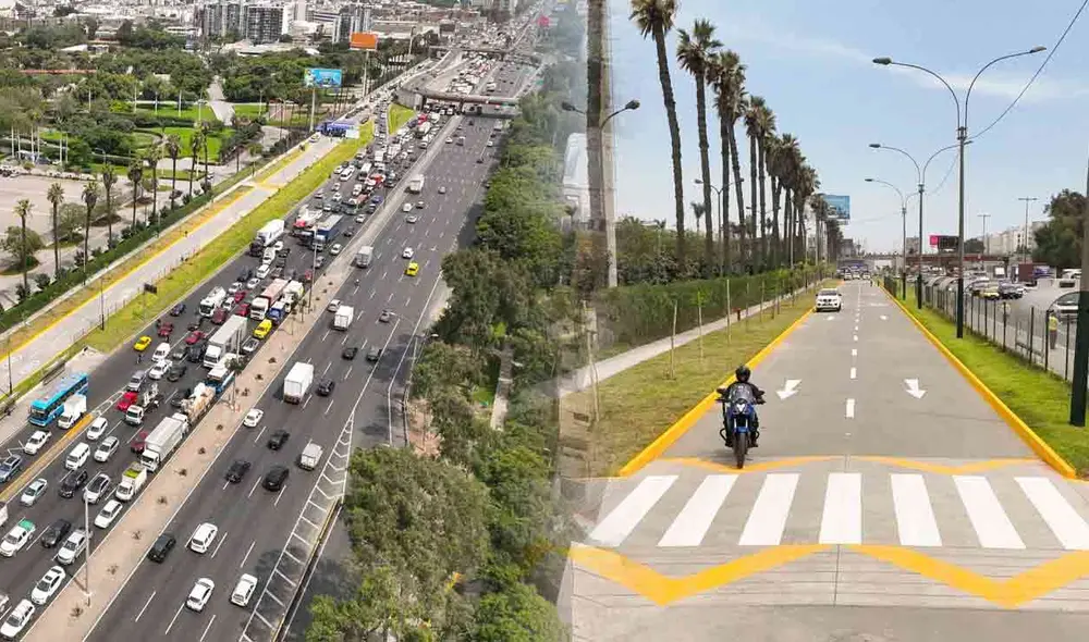 Tramo de Vía Expresa Sur de 2.5 kilómetros ha sido rehabilitada, según la Municipalidad de Lima. Foto: composición LR/MML