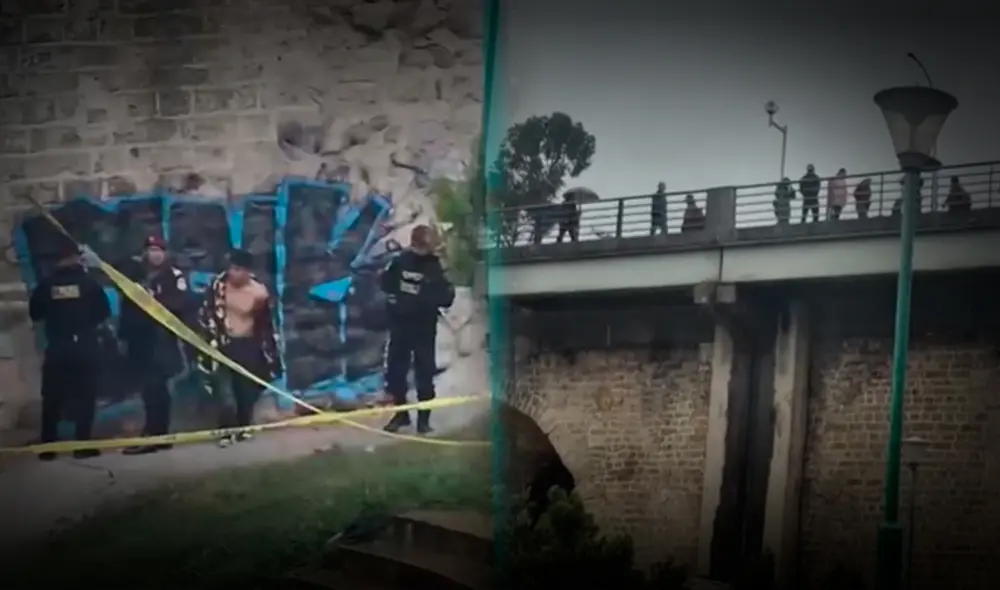 Mujer es encontrada sin vida en Huancayo tras caer 10 metros de altura desde un puente. Foto: Composición LR