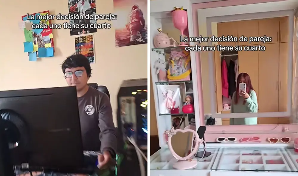 “Vivir juntos y tener tu propio espacio personal no está mal", reaccionaron usuarios. Foto: composición LR/ TikTok