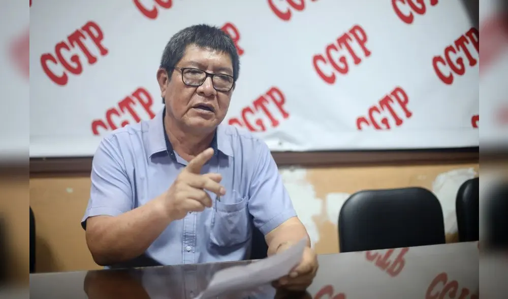 Gerónimo López, secretario general de la CGTP. Foto: Carlos Félix/URPI-LR Gerónimo López, secretario general de la CGTP. Foto: Carlos Félix/URPI-LR