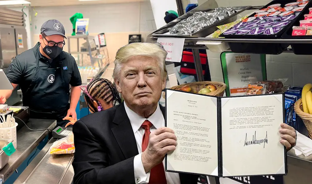 Los recortes afectan a programas clave creados durante la administración de Biden. Foto: Composición LR/USDA/BBC/Orchard Farm School District