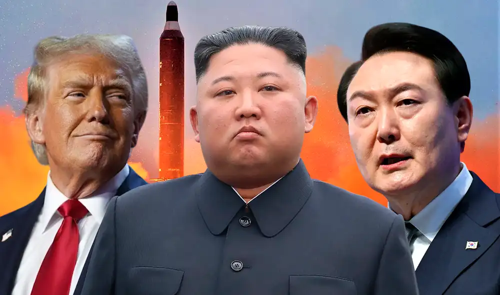 Tras las maniobras militares, Pyongyang respondió con el lanzamiento de misiles y condenó dichas acciones. Foto: Composición LR.