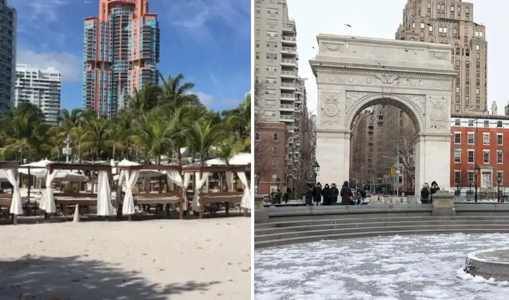 Las temperaturas bajarán entre 10 y 12°F en el sur de Florida. Foto: composición LR/EFE.