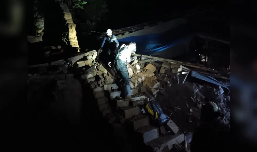 Graves daños. El huaico sorprendió en la noche a los vecinos del centro poblado de Coyona. Por suerte no hay heridos.