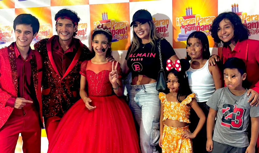 Pamela López engríe a sus hijos con Christian Cueva. Foto: difusión.