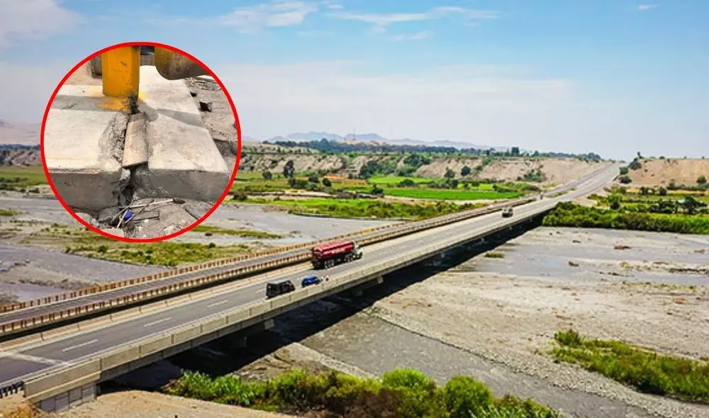 Cierre del puente Bolívar de Pativilca por riesgo de colapso. Foto: MTC/Andina Cierre del puente Bolívar de Pativilca por riesgo de colapso. Foto: MTC/Andina