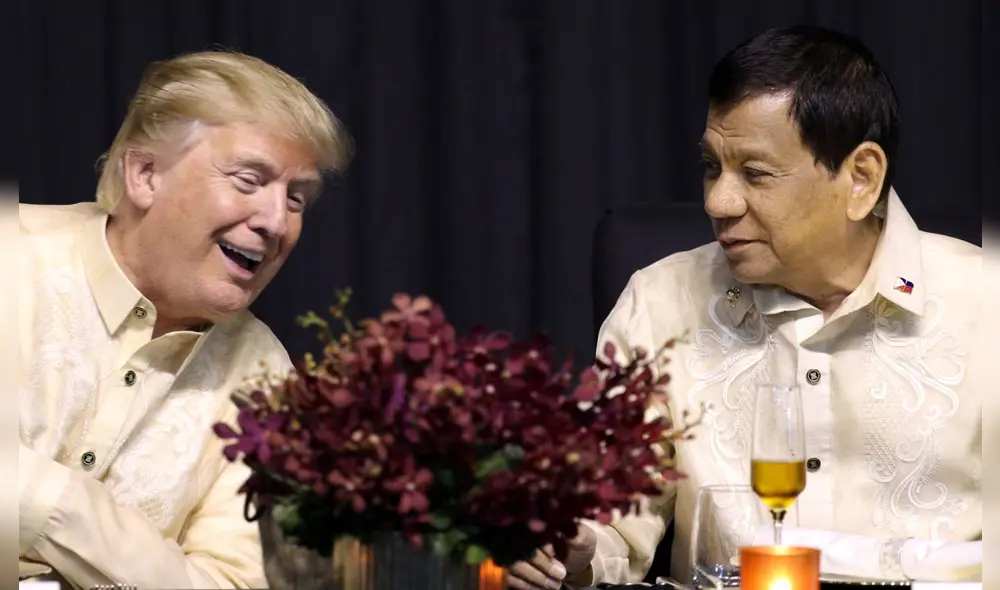 La balada que el expresidente filipino, Rodrigo Duterte, le dedicó a Trump: 'Tú eres la luz de mi mundo'". Foto: The Washington Post