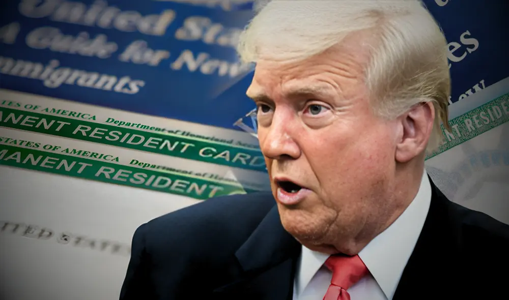 Donald Trump simplifica el proceso para obtener la Green Card en 2025 al eliminar el requisito de la vacuna contra el covid-19. Foto: composición LR/AFP Donald Trump simplifica el proceso para obtener la Green Card en 2025 al eliminar el requisito de la vacuna contra el covid-19. Foto: composición LR/AFP