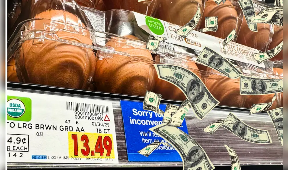 ¿Por qué los precios de los huevos siguen alcanzando cifras récord este año en EE. UU? Foto: Composición LR/AFP