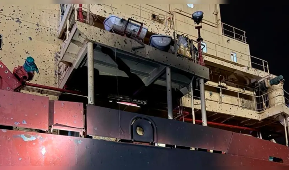 Ataque de Rusia en el puerto de Odesa deja cuatro tripulantes sirios muertos y daños en buque de carga.  Foto: The Odessa Journal