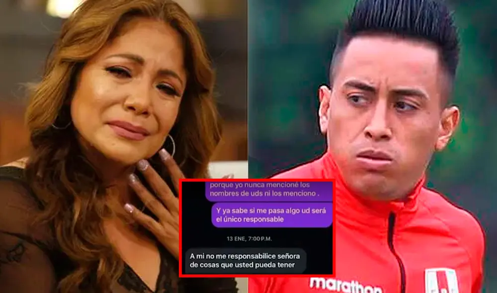 Christian Cueva no tomó bien que Marisol haya apoyado a su esposa Pamela López. Foto: Composición LR/Instagram/Willax.