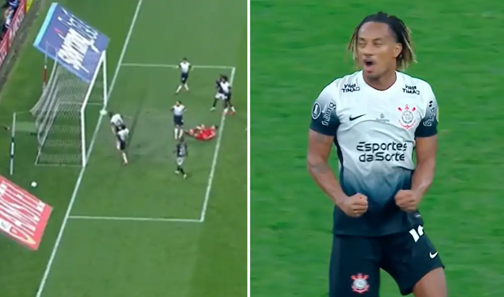 Aunque el VAR le puso suspenso a la jugada, el gol de André Carrillo terminó siendo validado. Foto: captura de ESPN