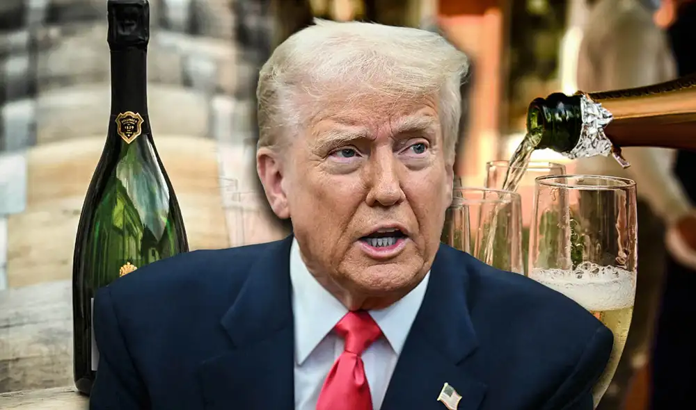 La amenaza de Donald Trump de imponer un arancel del 200% al vino francés tensa nuevamente las relaciones comerciales entre EE. UU. y la Unión Europea, tras represalias por aranceles anteriores. Foto: composición LR/AFP/Wia