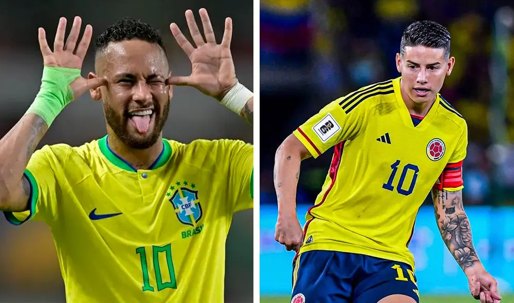 Brasil y Colombia chocarán desde las 7.45 p. m. Foto: composición LR/X Brasil y Colombia chocarán desde las 7.45 p. m. Foto: composición LR/X