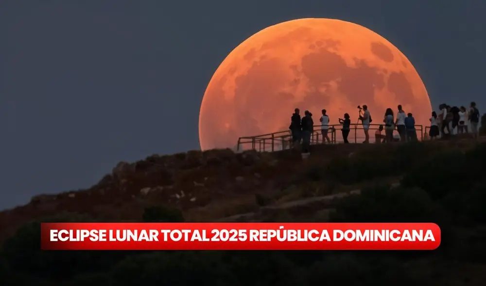 Vista de la 'luna de sangre', fenómeno que se repetirá este 14 de marzo para República Dominicana. Foto: EFE