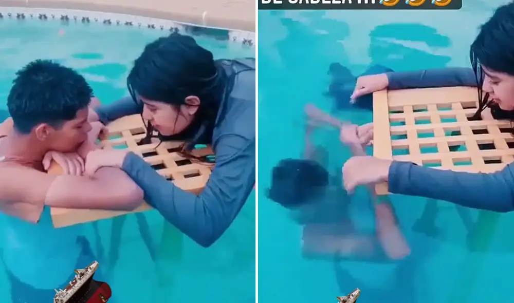 "El que está de cabeza sí se metió bien en el papel", reaccionaron usuarios. Foto: composición LR/ TikTok