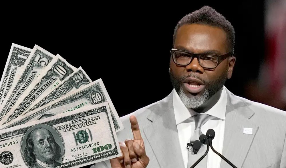 Brandon Johnson es el alcalde de Chicago desde mayo de 2023, con un enfoque en la justicia social y el aumento del salario mínimo. Foto: composición Jazmin Ceras LR/ Chicago Sun Times