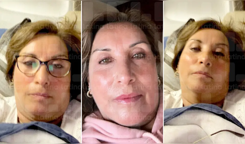 Los selfies fueron tomados por la presidenta Dina Boluarte para mostrar los resultados de sus operaciones estéticas. | Fotos: Latina Noticias.