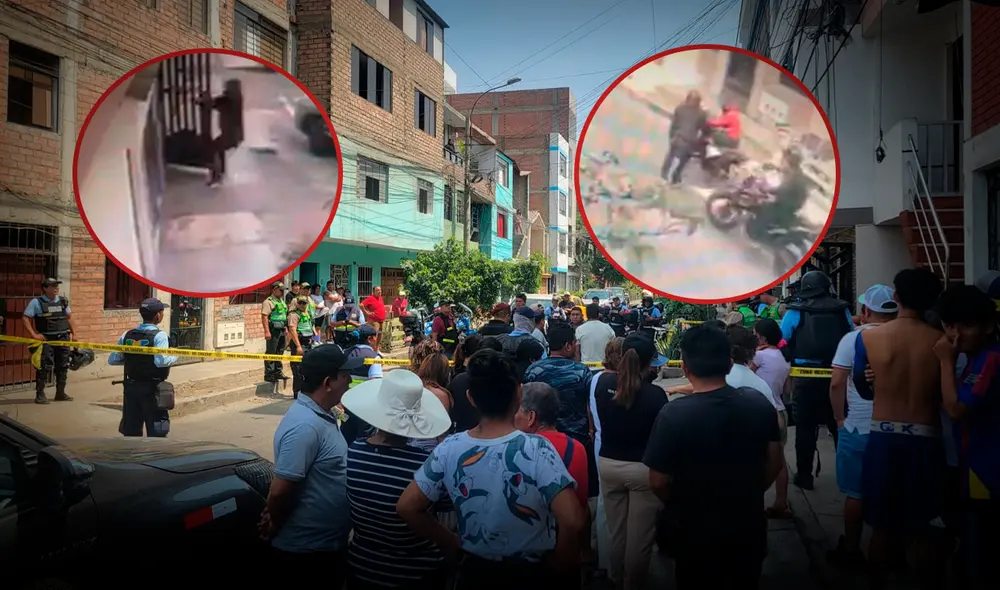 Las cámaras de seguridad captaron a los tres sujetos, quienes fueron los responsables del asesinato del vendedor de autopartes en SMP. Foto: Composición LR
