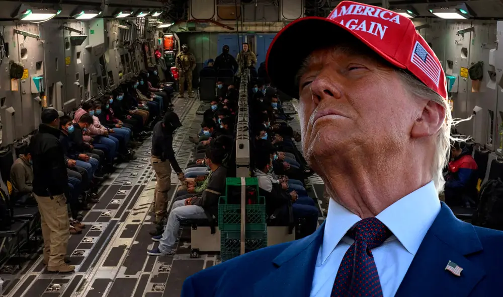 Donald Trump busca clasificar a ciertos inmigrantes como amenazas a la seguridad nacional para deportarlos de Estados Unidos. Foto: composición LR/ France 24/ El País Donald Trump busca clasificar a ciertos inmigrantes como amenazas a la seguridad nacional para deportarlos de Estados Unidos. Foto: composición LR/ France 24/ El País