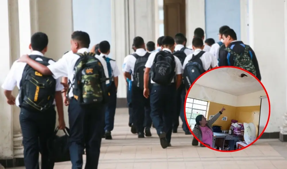 El inicio del año escolar 2025 en Perú presenta problemas estructurales y retrasos en varias regiones. Foto: composición LR.