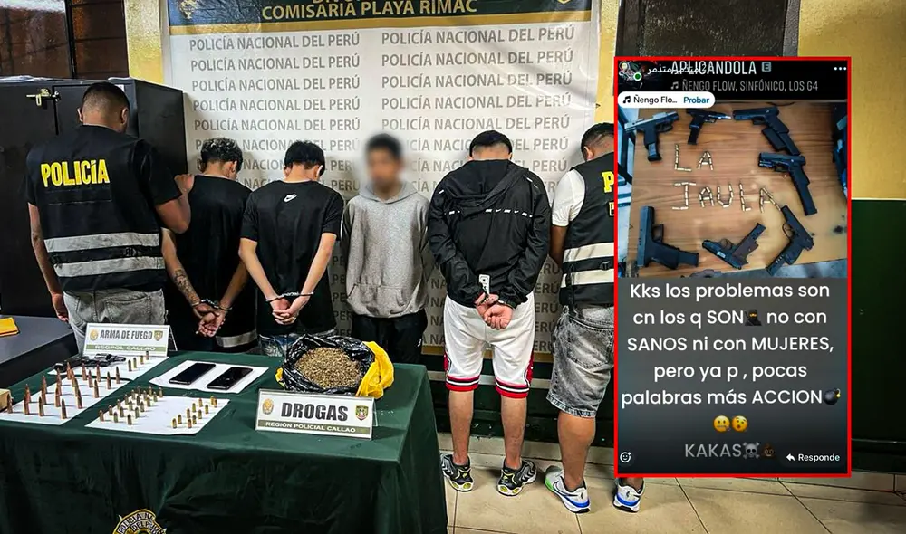 Menores fueron capturados con drogas y armas de fuego en Callao. Foto: composición de Gerson Cardoso/Elvis Cairo/cortesía/La República Menores fueron capturados con drogas y armas de fuego en Callao. Foto: composición de Gerson Cardoso/Elvis Cairo/cortesía/La República