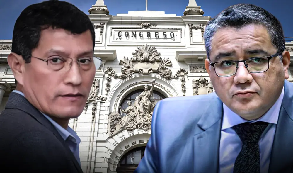 Harvey Colchado, exjefe de la Divac, se presentó ante la Comisión de Fiscalización del Congreso, pidiendo la censura del ministro del Interior, Juan José Santivañez | Foto: composición LR