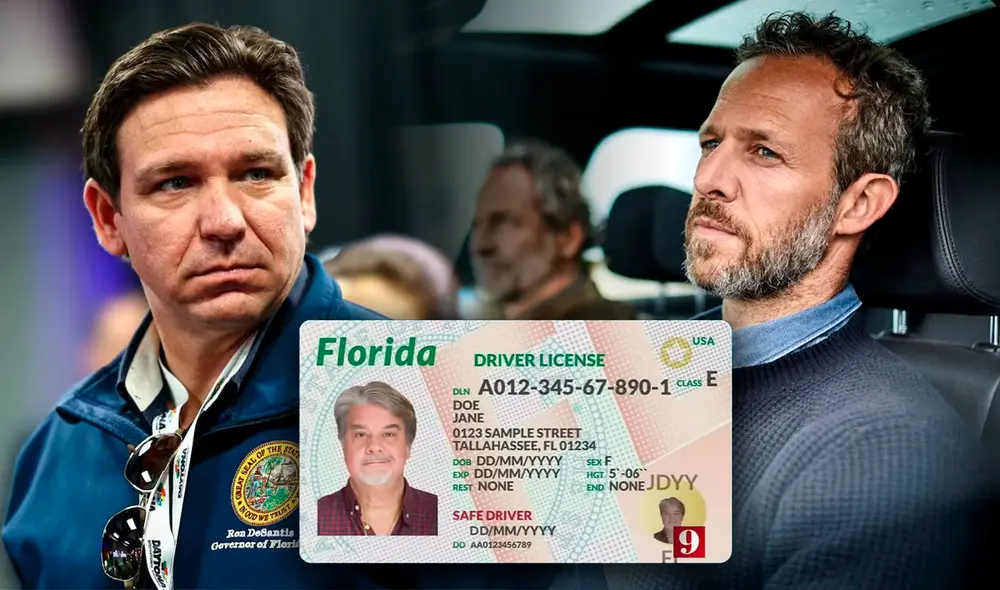 En Florida, una medida de Ron DeSantis complica un trámite clave para conductores. Foto: Composición LR