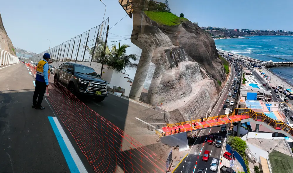La intervención se realizó entre el puente peatonal Makaha y el Club Tennis Las Terrazas. Foto: composición LR/MML