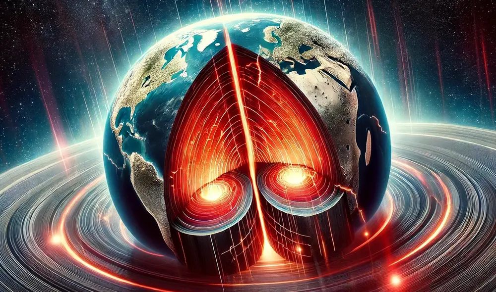 El estudio indica que dos enormes masas en las profundidades de la Tierra parecen ser restos de corteza oceánica que fueron empujadas hacia el manto. Foto: ChatGPT IA El estudio indica que dos enormes masas en las profundidades de la Tierra parecen ser restos de corteza oceánica que fueron empujadas hacia el manto. Foto: ChatGPT IA