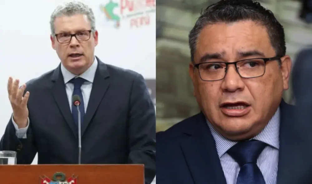 Bancadas del Congreso solicitan la salida del ministro Juan Santiváñez. Foto: composición LR. Bancadas del Congreso solicitan la salida del ministro Juan Santiváñez. Foto: composición LR.