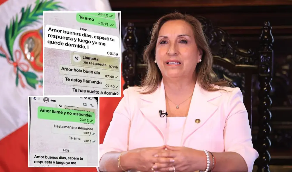 El celular de Dina Boluarte incluye selfies y fotos familiares. Foto: composición LR