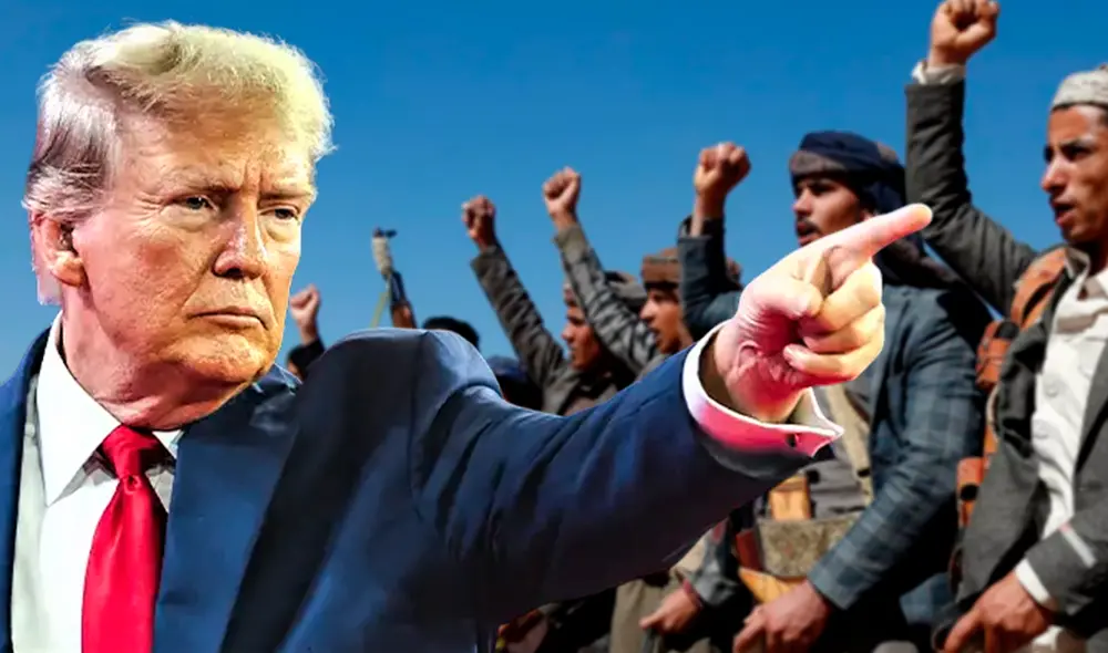Donald Trump, presidente de EE. UU. denunció que Irán dirige las acciones de los hutíes y les proporciona armas. Foto: Composición LR.