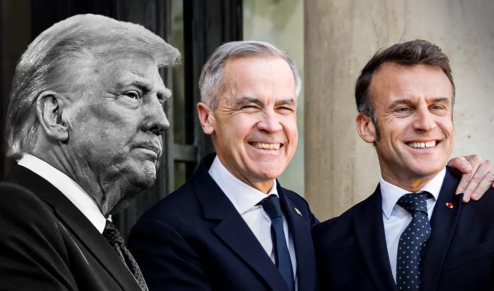 Carney no descartó una futura reunión con Trump, pero no indicó fecha. Foto: composición LR / AFP Carney no descartó una futura reunión con Trump, pero no indicó fecha. Foto: composición LR / AFP