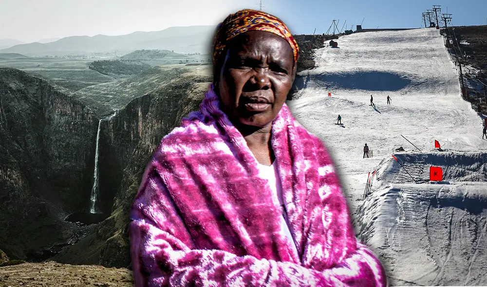 Lesoto, el único país del mundo situado completamente por encima de los 1.000 metros, enfrenta grandes desafíos económicos y sociales. Su geografía montañosa limita la agricultura y el acceso a servicios básicos.. Foto: composición LR/AFP