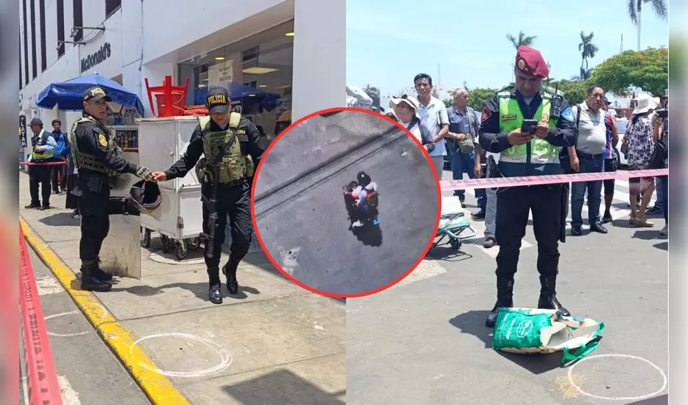 Mujer fue ayudada por efectivos de la PNP. Foto: Sergio Verde/La República