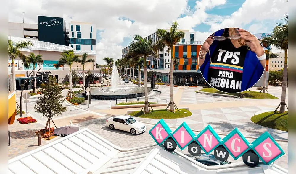 Doral, la ciudad de Florida conocida por su gran comunidad venezolana, enfrenta un futuro incierto tras la decisión de finalizar el TPS. Foto: Composición LR/Miami Beach/Alberto News.