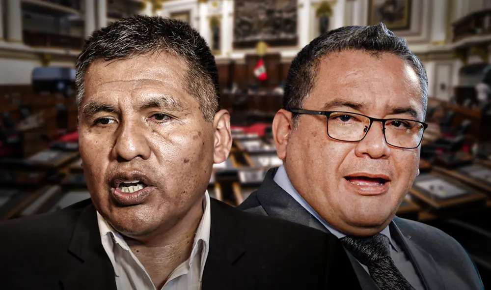 Congresista Jaime Quito sumó otra moción de censura contra el ministro Santiváñez | Composición: Jazmín Ceras / Foto: LR.