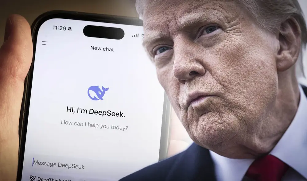 La inteligencia artificial DeepSeek, desarrollada en China, enfrenta restricciones en EE. UU. por preocupaciones de seguridad y privacidad, prohibiendo su uso en dispositivos gubernamentales. Foto: composición LR/AFP