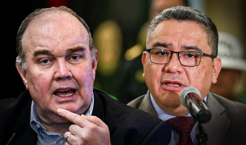 López Aliaga paso de apoyar a Juan José Santiváñez a pedir su renuncia | Composición: Jazmín Ceras / Foto: LR.