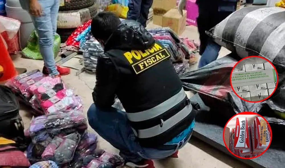 Productos incautados supera las 4 UIT. Créditos: PNP