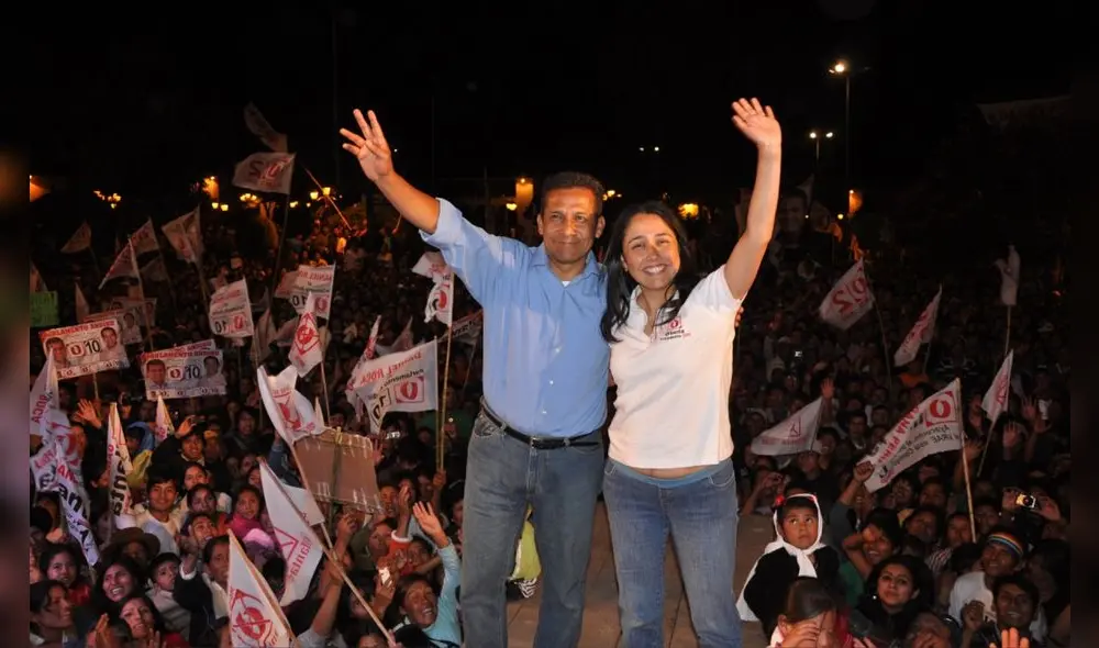 Ollanta Humala y Nadine Heredia en la campaña electoral del 2011