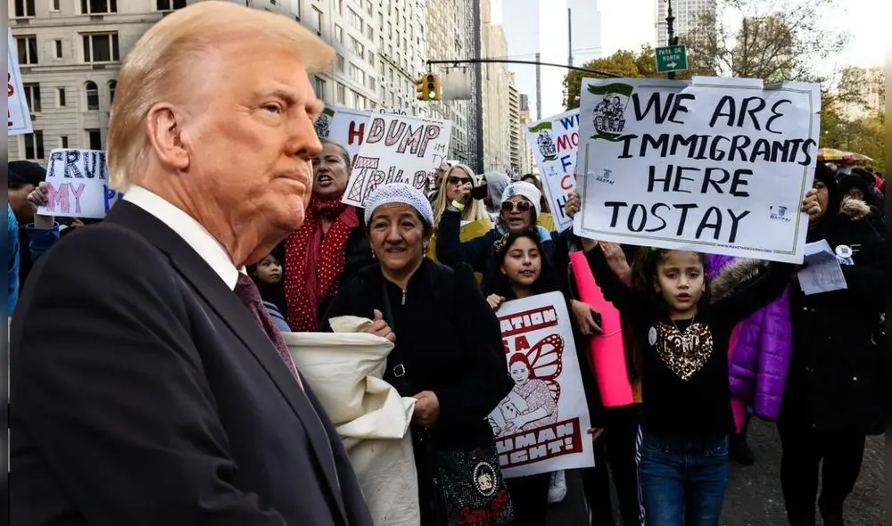 La alcaldesa Muriel Bowser, en Nueva York, decidió que su distrito ya no sea una ciudad santuario. Foto: Composición LR/AFP/Make To Road