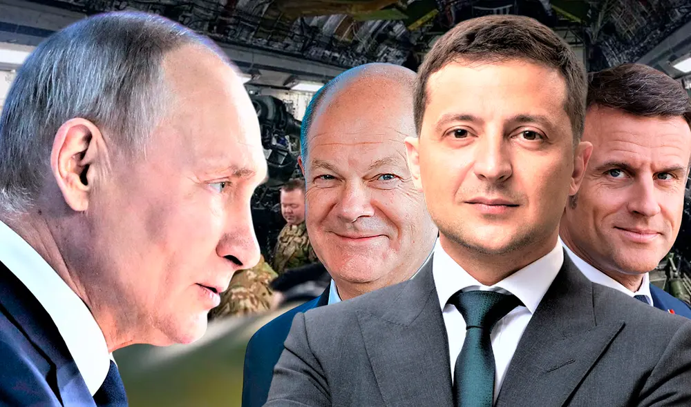 Rusia exigió que se detenga la ayuda militar a Kiev, por parte de EE. UU. y de los aliados en Europa, para aceptar una tregua. Foto: Composición LR.