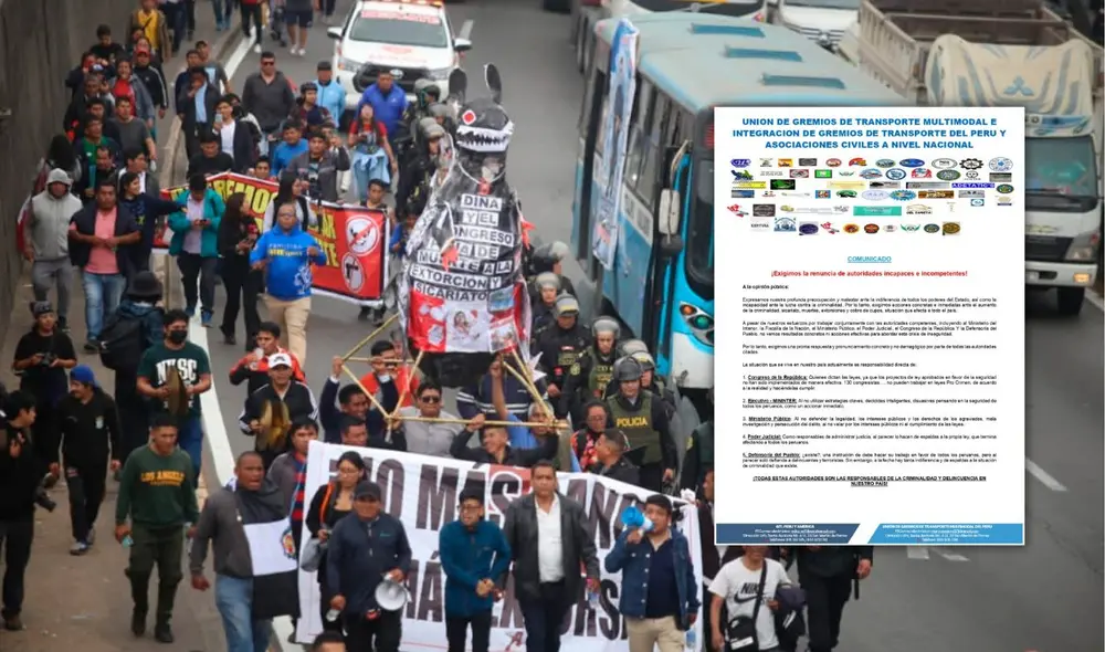 Gremios de transporte exigen medidas urgentes contra la delincuencia. Foto: composición LR.