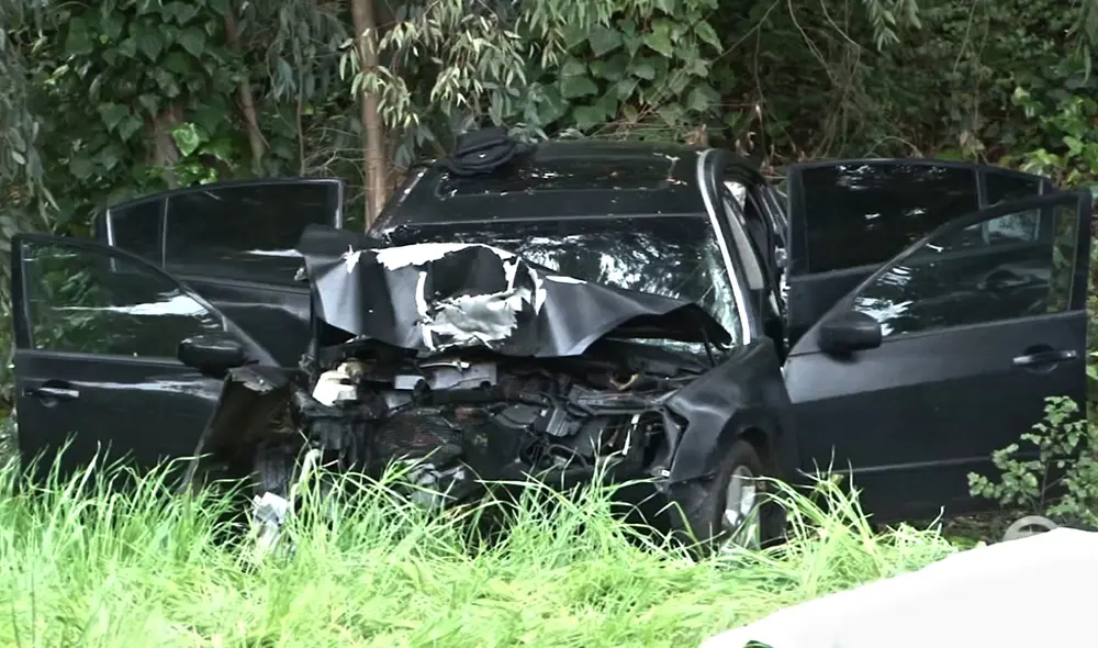 El siniestro sucedió el 16 de marzo en la autopista 29, cuando Yesica Barajas, a alta velocidad, chocó contra un árbol. Foto: difusión en X vía CBS
