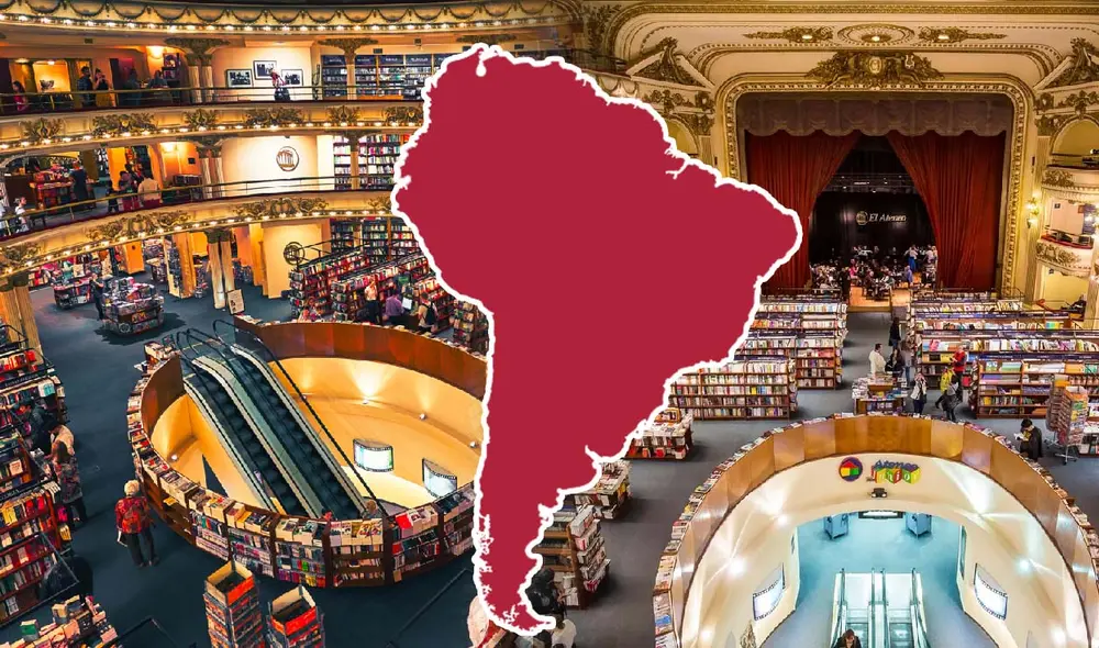 El Ateneo Grand Splendid, ubicada en Buenos Aires, es reconocida como la segunda librería más popular del mundo según el ranking de Preply, superando íconos como Shakespeare and Company. Foto: composición LR/Paul Hahn/ Redux/Evaneos