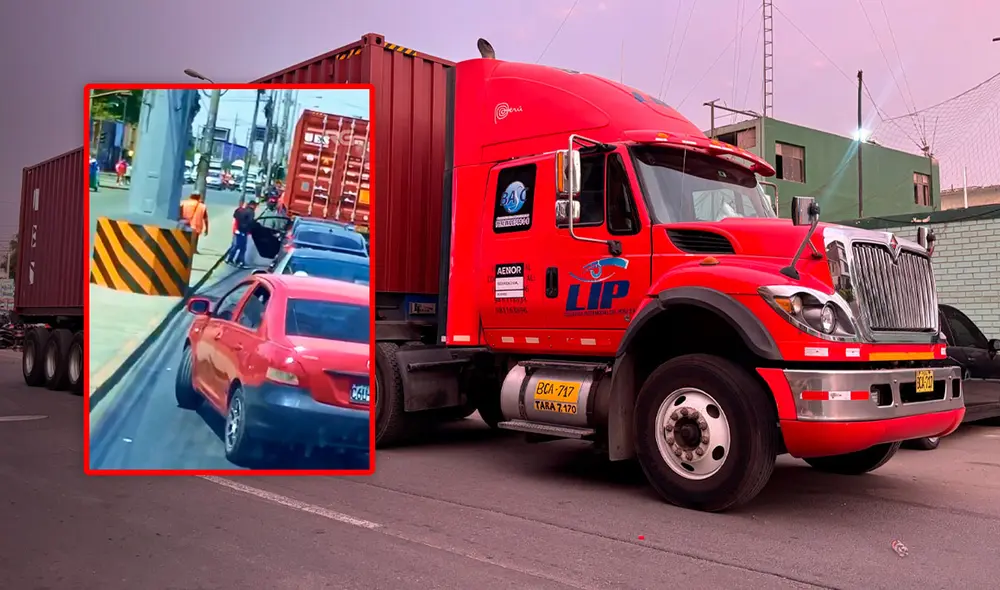 El contenedor fue recuperado en la avenida Panamericana gracias al sistema GPS. Foto: composición LR